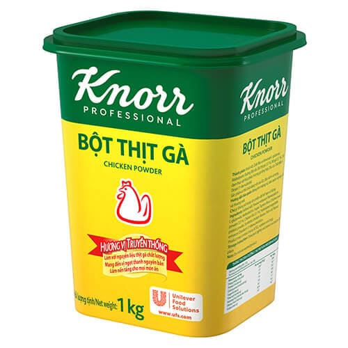 Knorr Bột Thịt Gà 1kg - Bột Thịt Gà Knorr cho vị gà nguyên bản nhờ vị ngọt thịt và thơm lâu, làm nền tảng cho mọi món ăn.